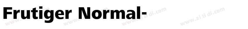 Frutiger Normal字体转换
